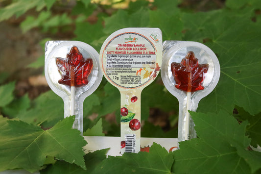 maple lollipop, maple candy, cranberry candy, Canada gift